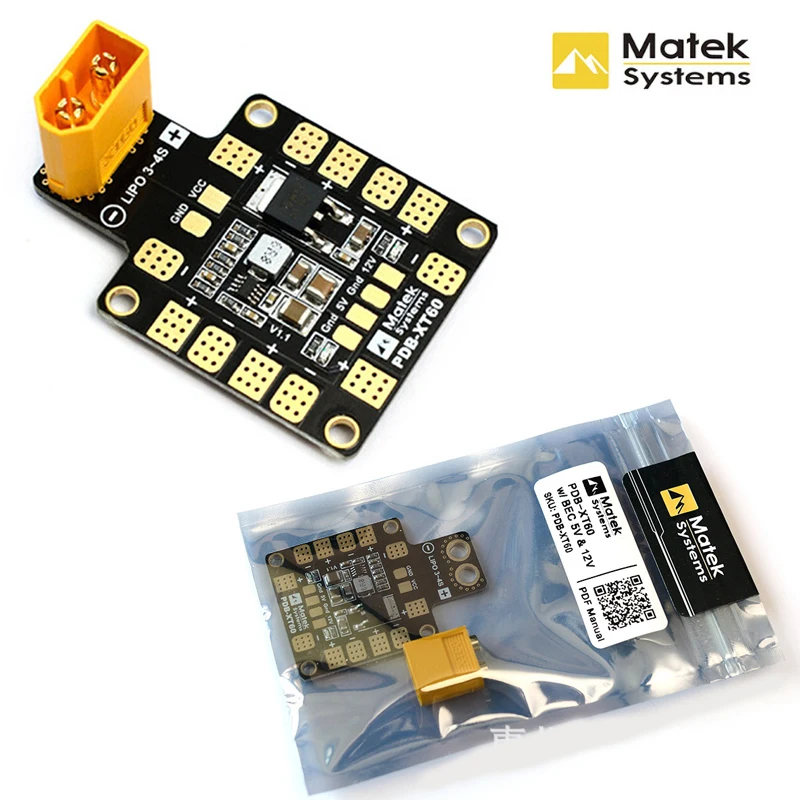 30.5*30.5 مللي متر MATEK XT60 محور الطاقة PDB لوحة توزيع الطاقة مع BEC 5 فولت/12 فولت ل F3 F4 F7 CC3D التحكم في الطيران FPV سباق بدون طيار