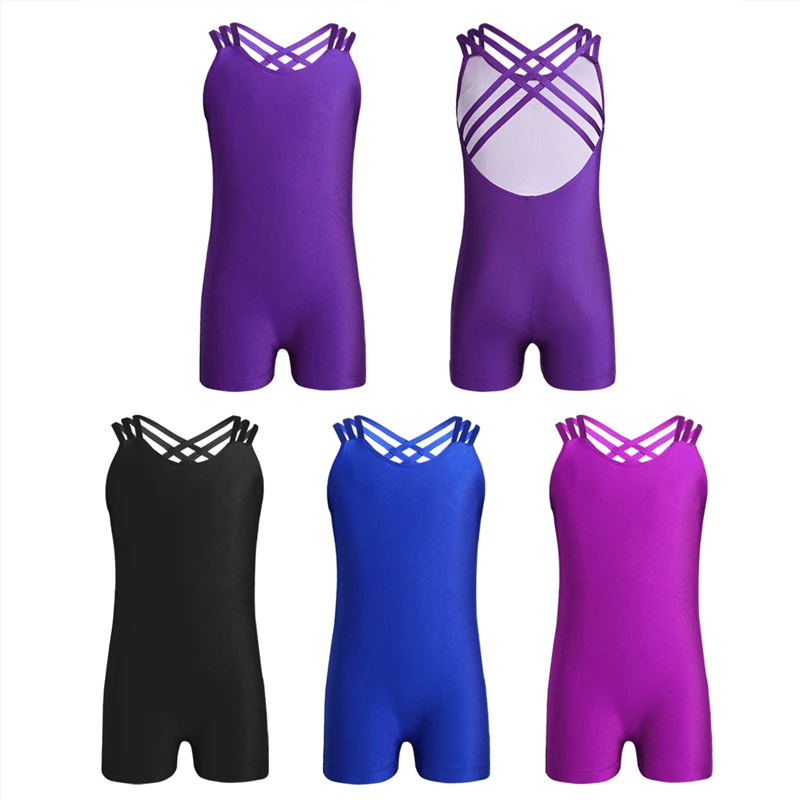 IIXPIN Kids Girls Ballet Leotard Body suits Dancewear Ballet costume Sleeveless Strappy Ballet Dance Gymnastics Leotard Jumpsuit