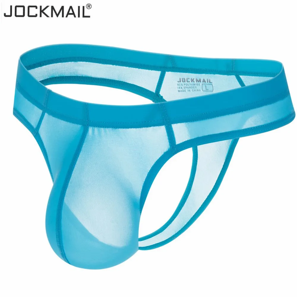 JOCKMAIL men\'s transparent underwear sexy bikini men thongs g strings tanga hombre slip jocks gay underwear jockstrap