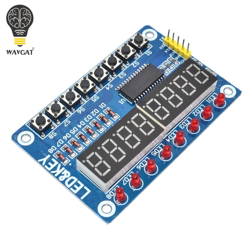 TM1638 Module Key Display For AVR Arduino New 8-Bit Digital LED Tube 8-Bit WAVGAT