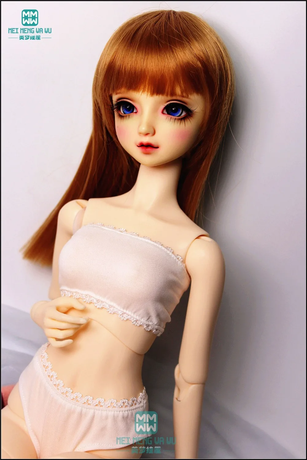 BJD dolls  clothes accessories fits 1/3 1/4 1/6 BJD YOSD DD SD GEM,XAGADOLL Doll fashion pink Tube top panties