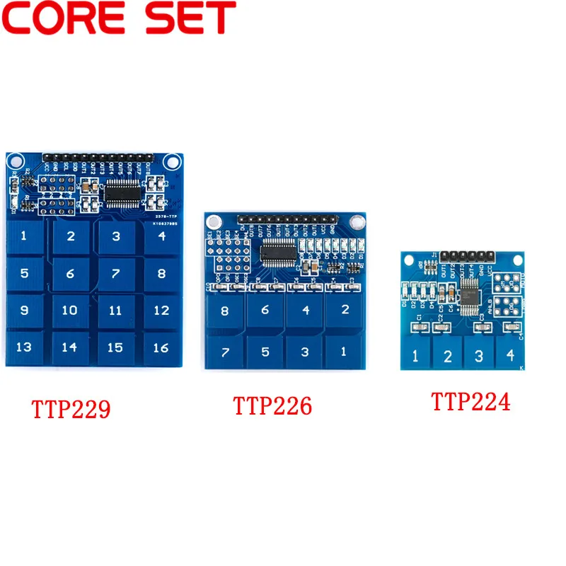 TTP224 TTP226 TTP229 Digital Touch Switch Module 4 8 16 Channel Way Capacitive Touch Switch Sensor Module For Arduino