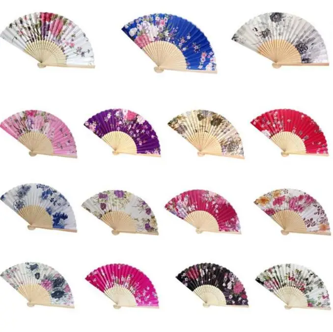 250 Personalized Silk Wedding Fan,Japanese Folding Hand Fan,Chinese Dance Fans,Wedding Shower Gift,with Laser-Cut Gift box SN236