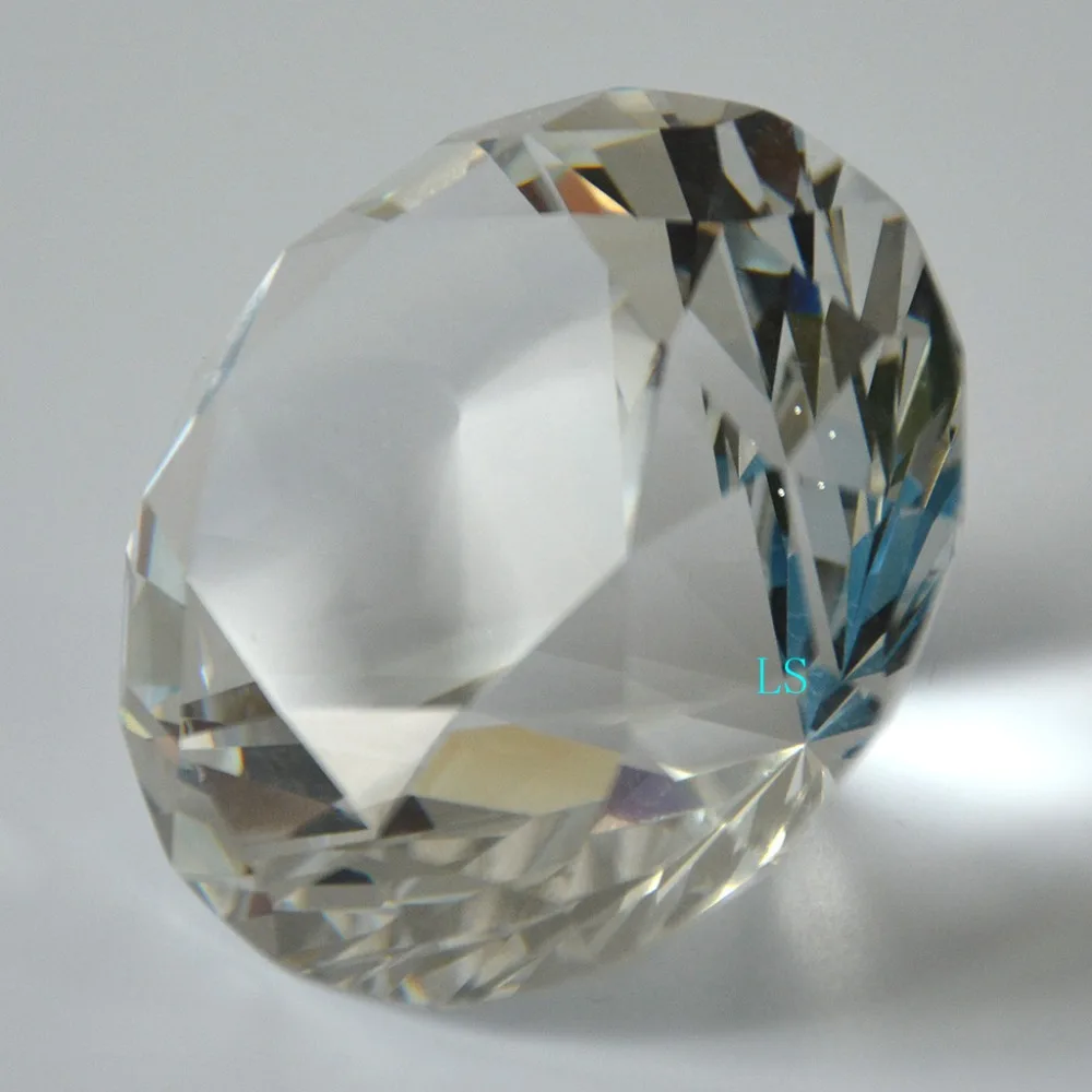 60mm Crystal Diamond Jewelry Craft Diamond Shape Crystal  Gem Home Decor For Accessories Birthday Wedding Day Gift
