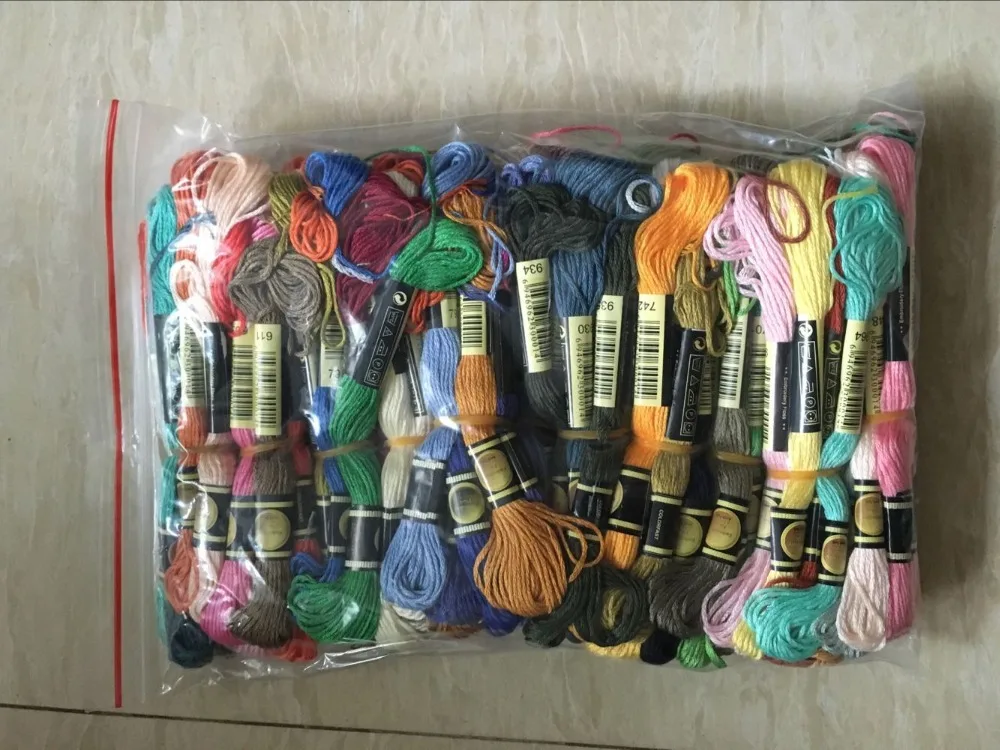 Embroidery Thread Floss, Sewing Skeins Craft, Cross Stitch, Cotton Cross Stitch, 8TH, Double Label, Mixed Colors, 40Pcs