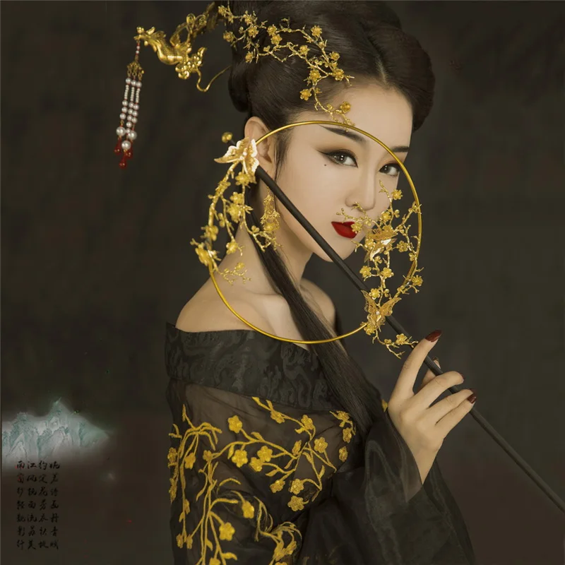 

Jin Ping Mei Women's Hanfu Black Gold Plum Sexy Costume Photo House Thematic Photography Costume Tang Empress Performance Hanfu