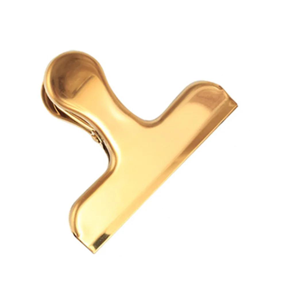 Gold Heavy Duty Bulldog Clips Gold Duckbill Clips Large Small Clothes Pins with Teeth for Office Bills or Household Supplies Set