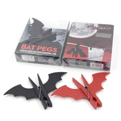 10Pcs/Lot Bat Pegs UK Creative Home Decor Clothes Pegs Clothespins Plastic Black Red Color Halloween Christmas Gifts