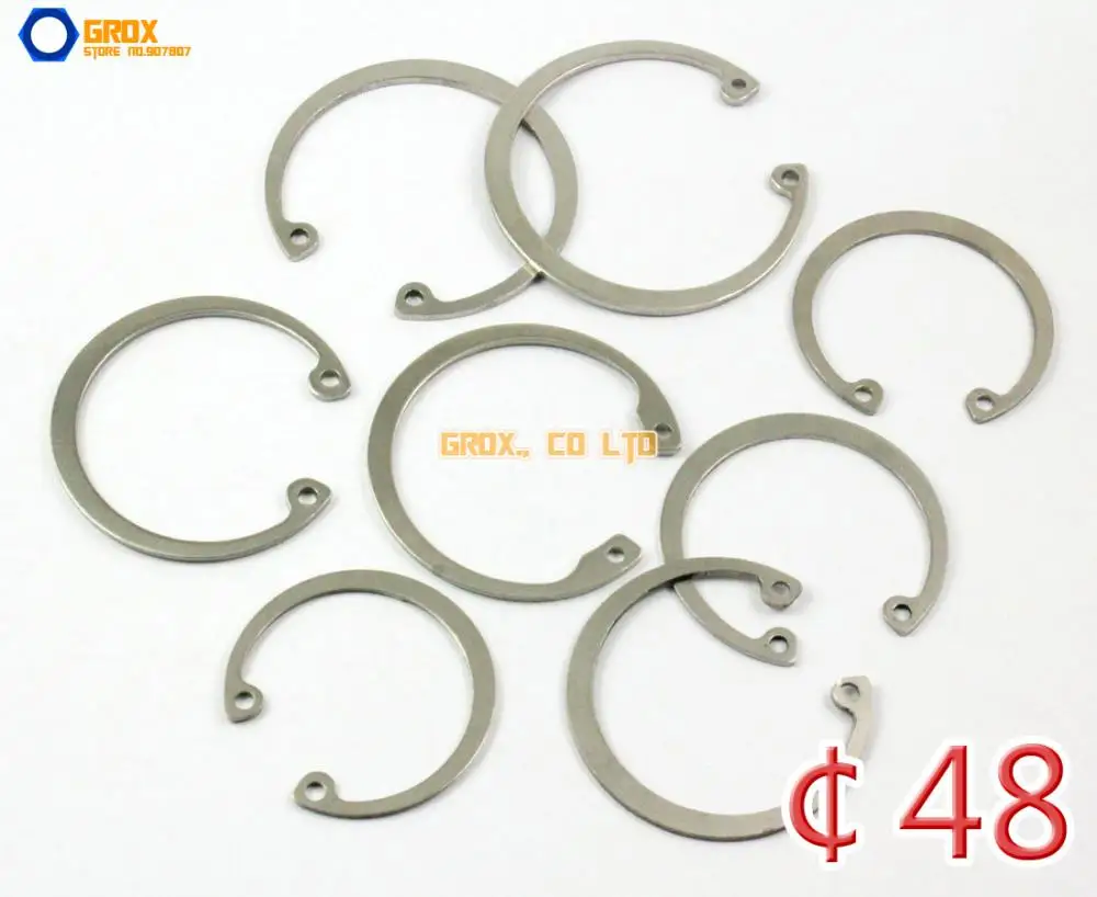 

20 Pieces 48mm 304 Stainless Steel Internal Circlip Snap Retaining Ring