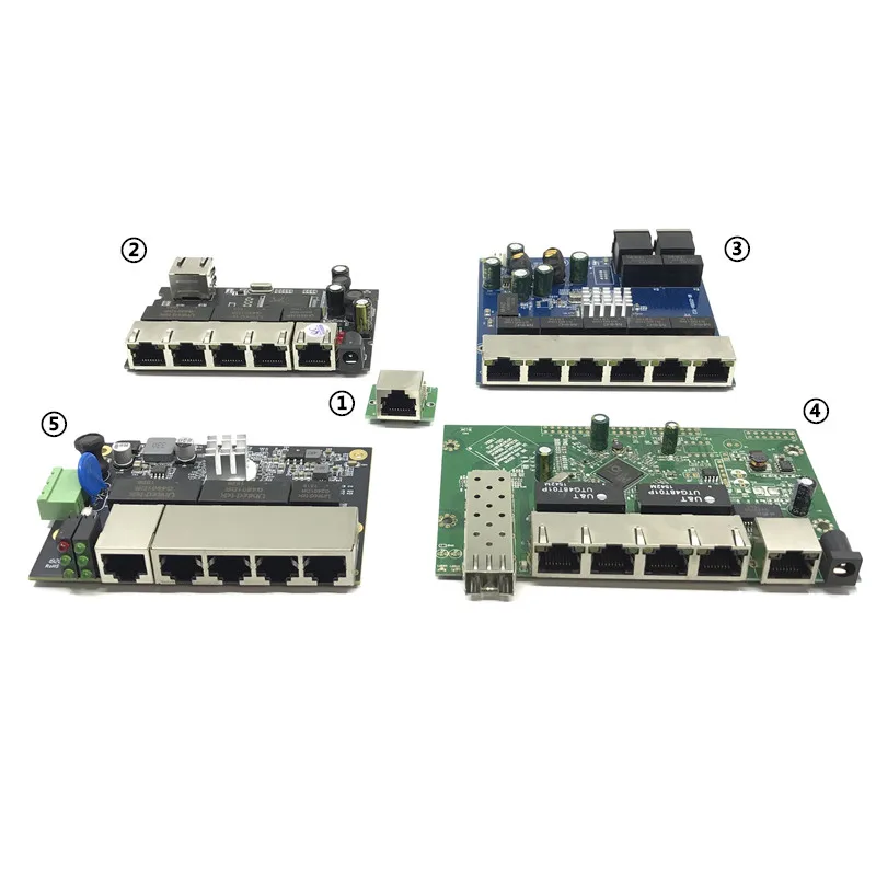 Modulo Switch Ethernet industriale 5/6/8 porte ungested10/100/1000mbps porte di rilevamento automatico OEM scheda PCBA scheda madre OEM