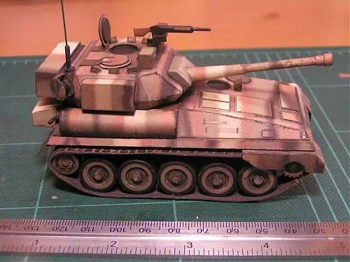 

F V101 Scorpion Tank Camouflage 3D Paper Model DIY