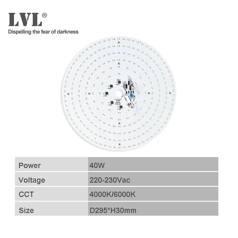 Module LED for Ceiling Lights 40W Panel LED living room ceiling circular Led tube light 220V source Plate lamp