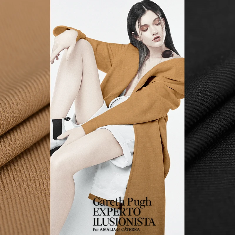 Twill wool fabric autumn winter soft thin jacket wool fabric 100% wool fabric wholesale high quality wool cloth