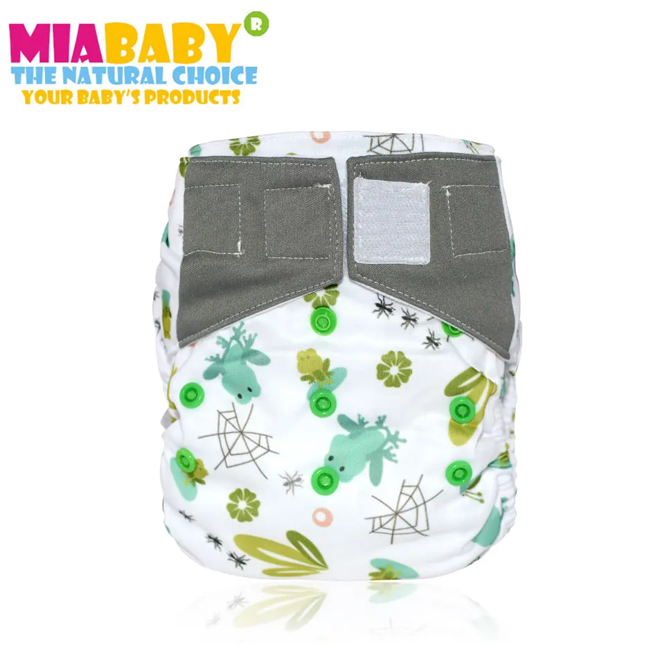 Miababy Hệ Điều Hành Ban Đêm AIO Tã Vải Dán Cho Bab Nhanh Khô Da Lộn Vải AI2 Có Thể Điều Chỉnh Cho Bé Baby IQ Tã Vải Dán Cho Bé cô Gái & Bé Trai