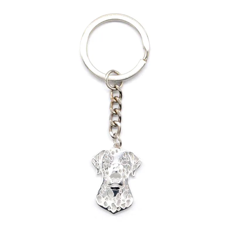 Women's Metal Dalmatian Dog Key Chains Fashion Cutout Animal Key Chains