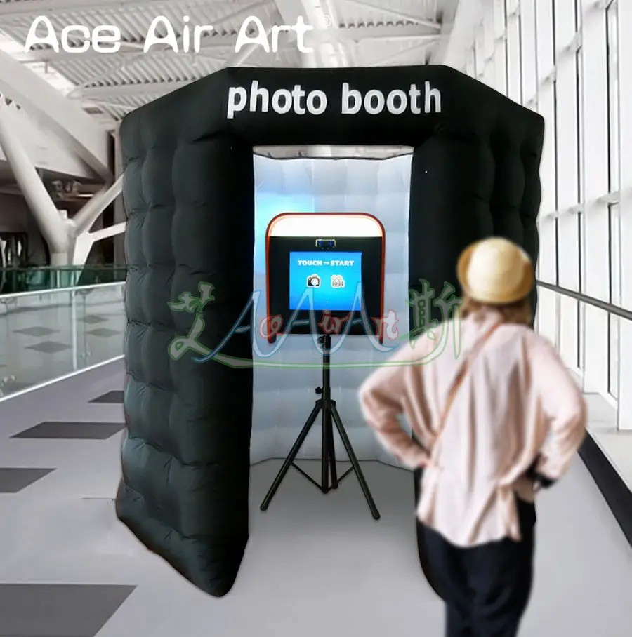 Indoor and outdoor use inflatable octagonal photo booth,unique designed party booth for photo station