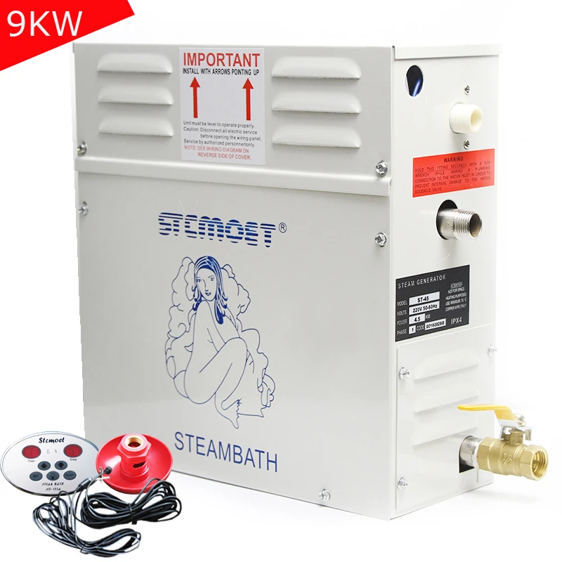 

9KW Steam Generator 220V/380V Home Steam Maker Machine Sauna Bath SPA Steam Shower Digital Controller Mist Making Machine ST-90