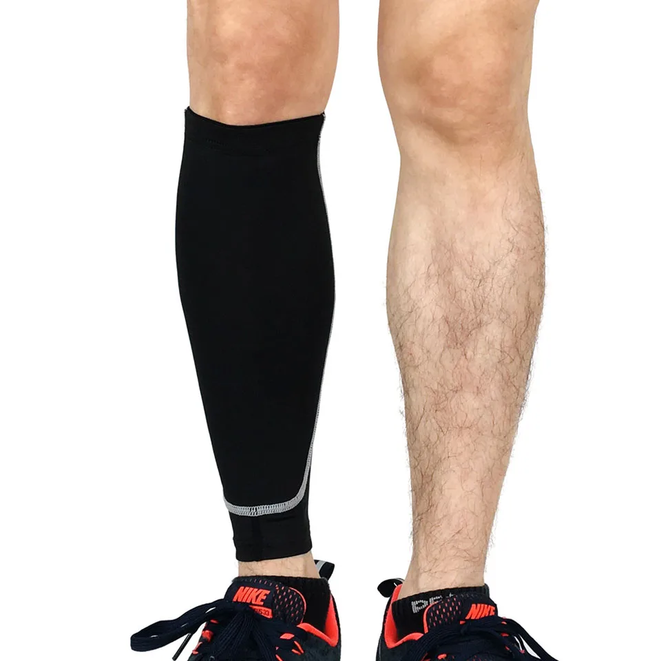 GOBYGO 1PCS Base Layer Compression Leg Warmers Shin Guard Cycling Leg Sleeve Men Women Football Basketball Sports Calf Support