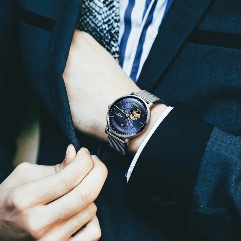 2023 Carnival Ultrathin Automatic Men Watch Business Top Brand Luxury Mechanical Watches for Men Clocks Relogio Masculine Montre