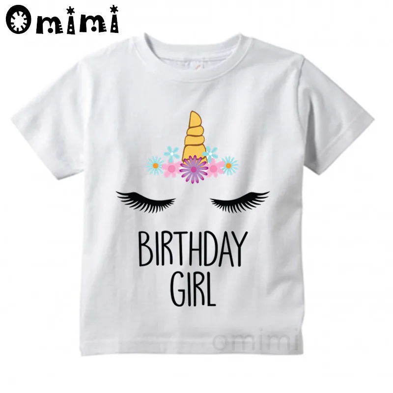 

Kids Happy Birthday girl Design T Shirt Boys/Girls Great Kawaii Short Sleeve Tops Children's Funny T-Shirt,ooo3074