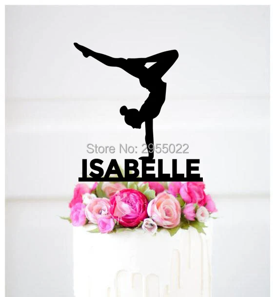 Personalized Gymnastics Cake Topper,Gymnastics Party Decorations , Gymnastics Birthday Party Cake Topper