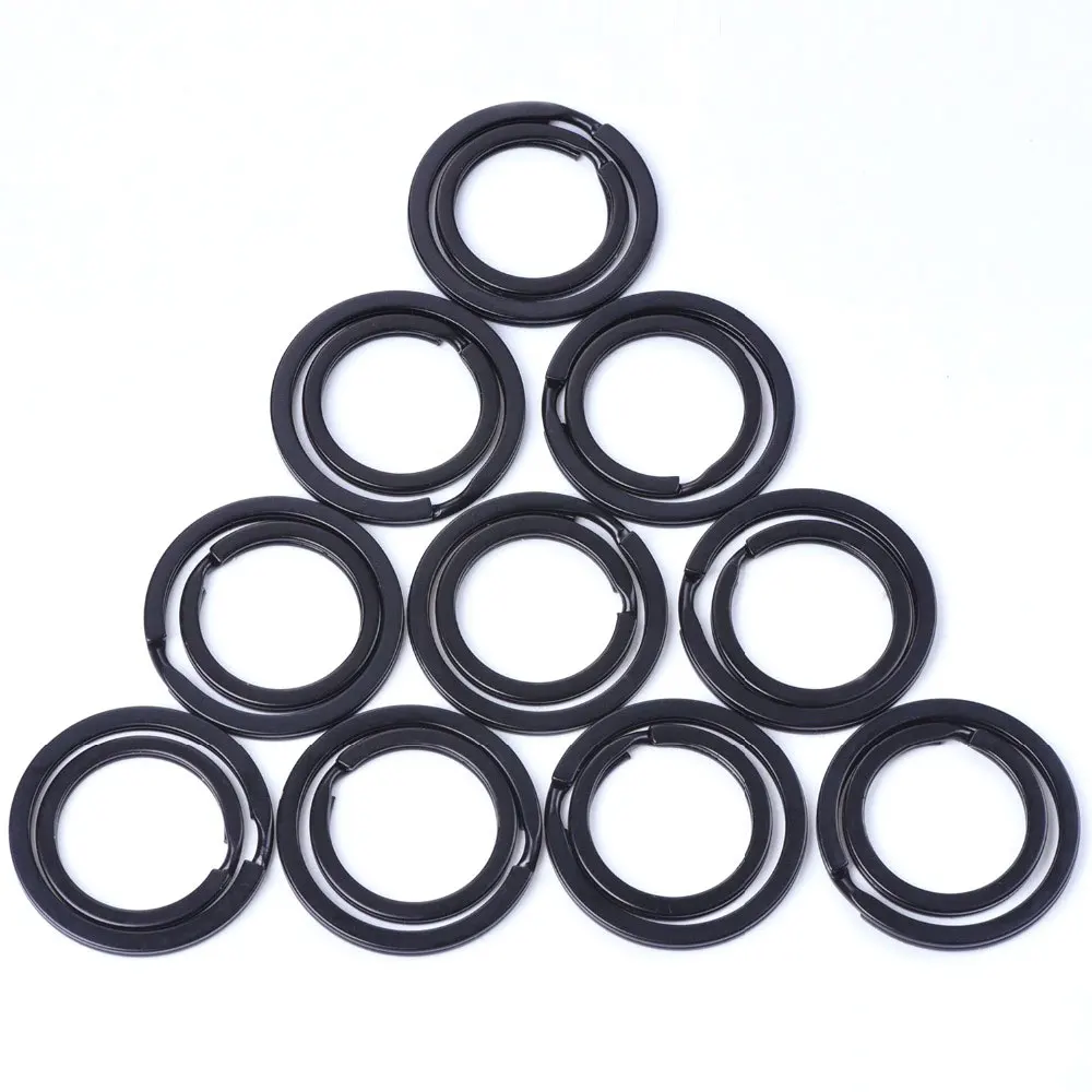 

100pcs/lot 25mm 30mm Black Keyring Split Ring (Never Fade) Key Rings For Bag Keychain Diy Jewelry Making Sleutelhanger Key Ring