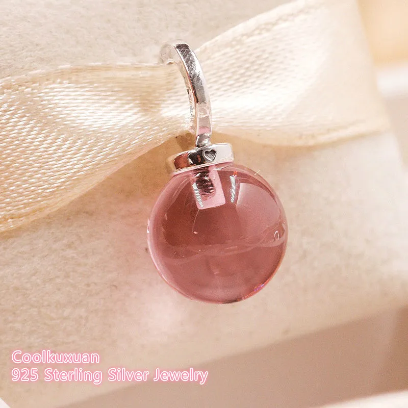 

Autumn 100% 925 Sterling Silver Love Potion Pendant, Pink Crystal Beads Fit Original Pandora Charms Bracelet DIY jewelry