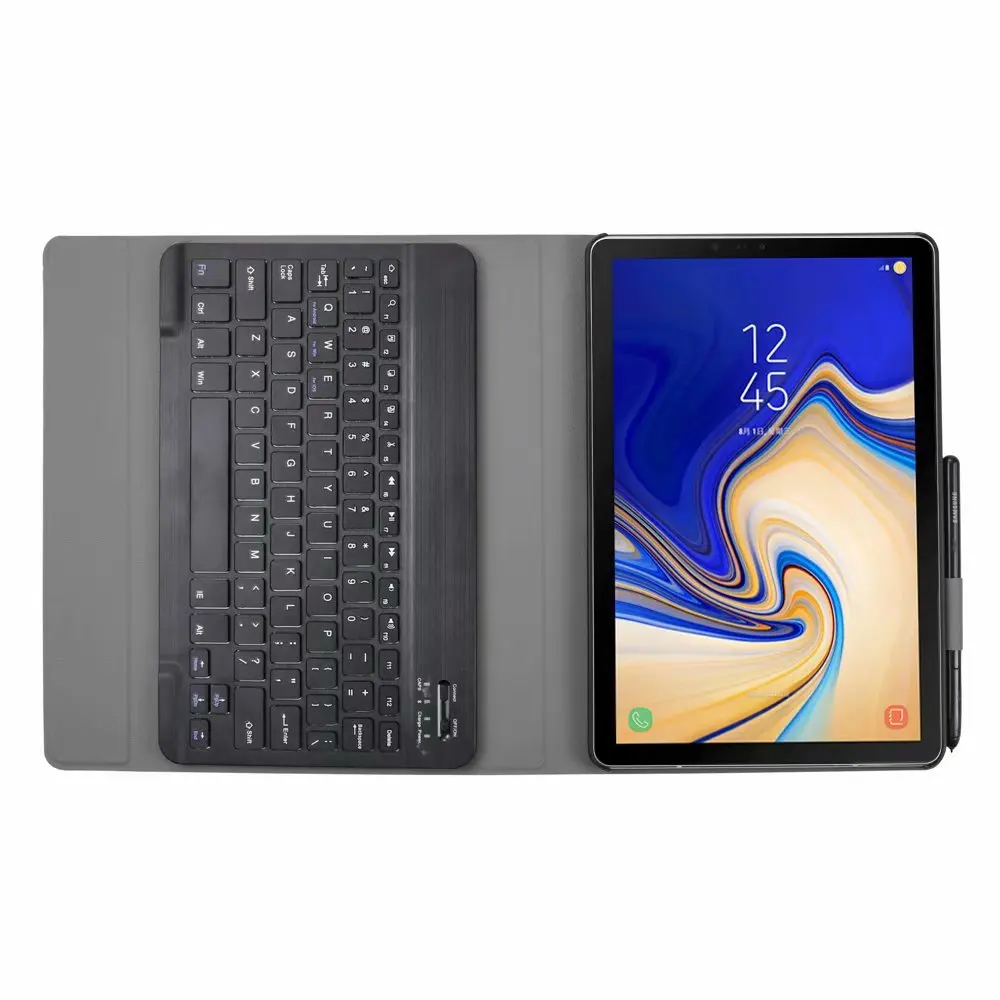 Smart Keyboard Case for Samsung Galaxy Tab A A2 10.5 2018 T590 T595 SM-T590 SM-T595 Tablet Bluetooth Keyboard PU Stand Cover