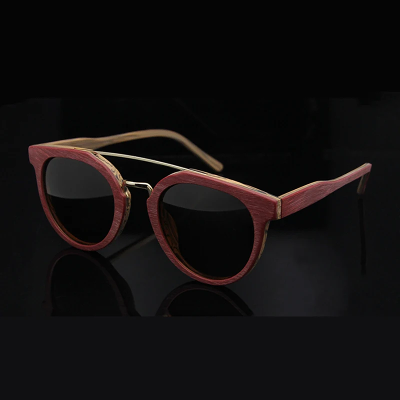 Fake Wooden Sunglasses Women Polarized Luxury Brand Designer Ladies Round Sun Glasses For Men Trending Retro Glasses Vintage