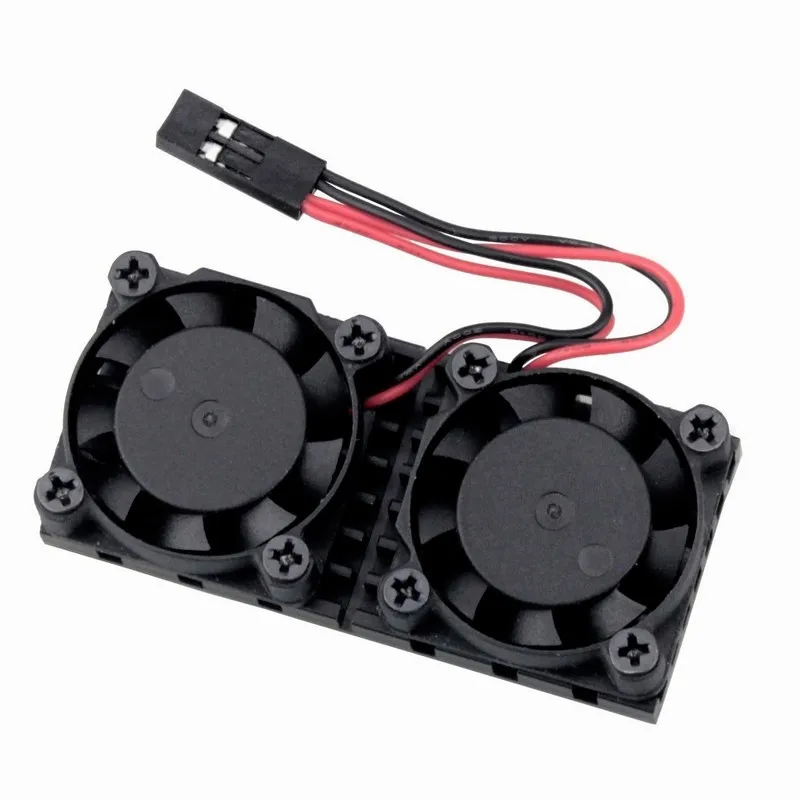 2 cái Gdstime Raspberry Kép Fan Tản Nhiệt Cooler với Đôi Làm Mát đối với Raspberry Pi 3/2/NESPi