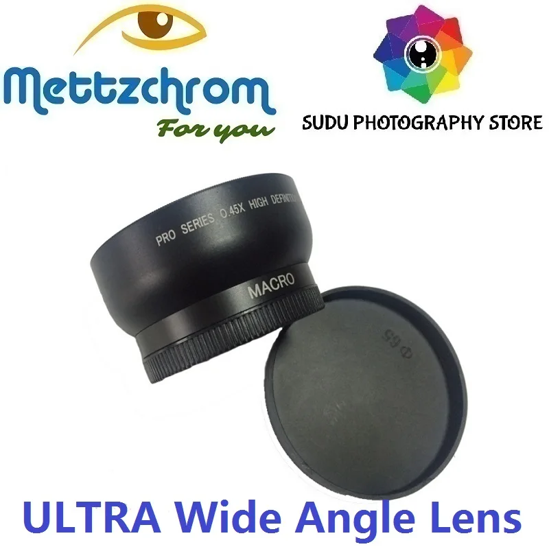 Mettzchrom 55mm 58mm  0.45x Wide Angle macro Lens For Canon Nikon Sony Pentax SLR Camera