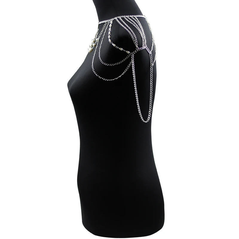 Shoulder Chain Necklaces&Pendants beads Chains Punk Necklace 2019 Fashion Party Shoulder Accessories