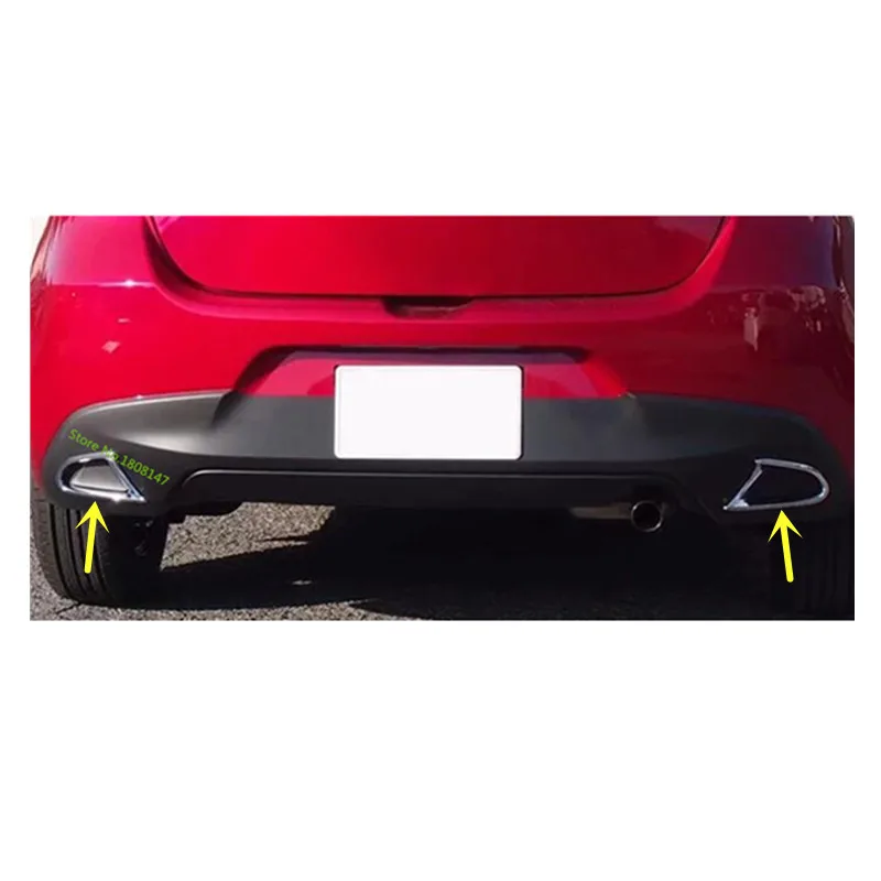 Car Rear Tail Fog Light Lamp Eyebrow Frame Stick ABS Chrome Cover Trim For Mazda 2 Mazda2 Demio 2015 2016 2017 2018 2019 2020