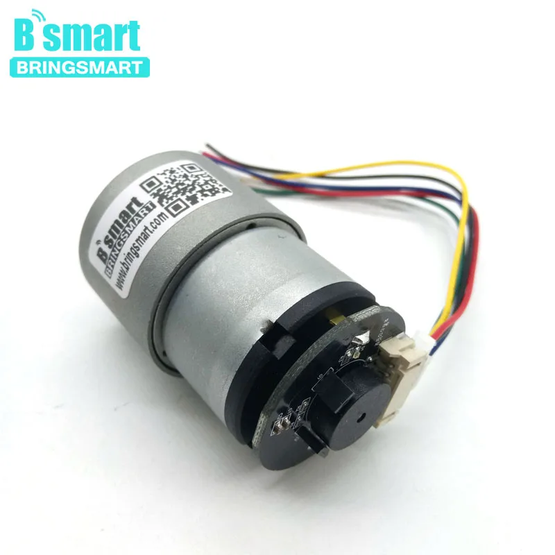 Bringsmart JGB37-520B Encoder Gear Motor DC 12 volt With Encoder Disk A/B Phase Output Micro Electric for Intelligent Parts New