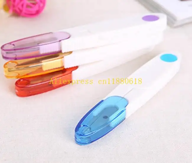 

500pcs/lot Fast Shipping Household Transparent Cover Mini Cross-stitch Embroidery Clipper Cutter Scissor