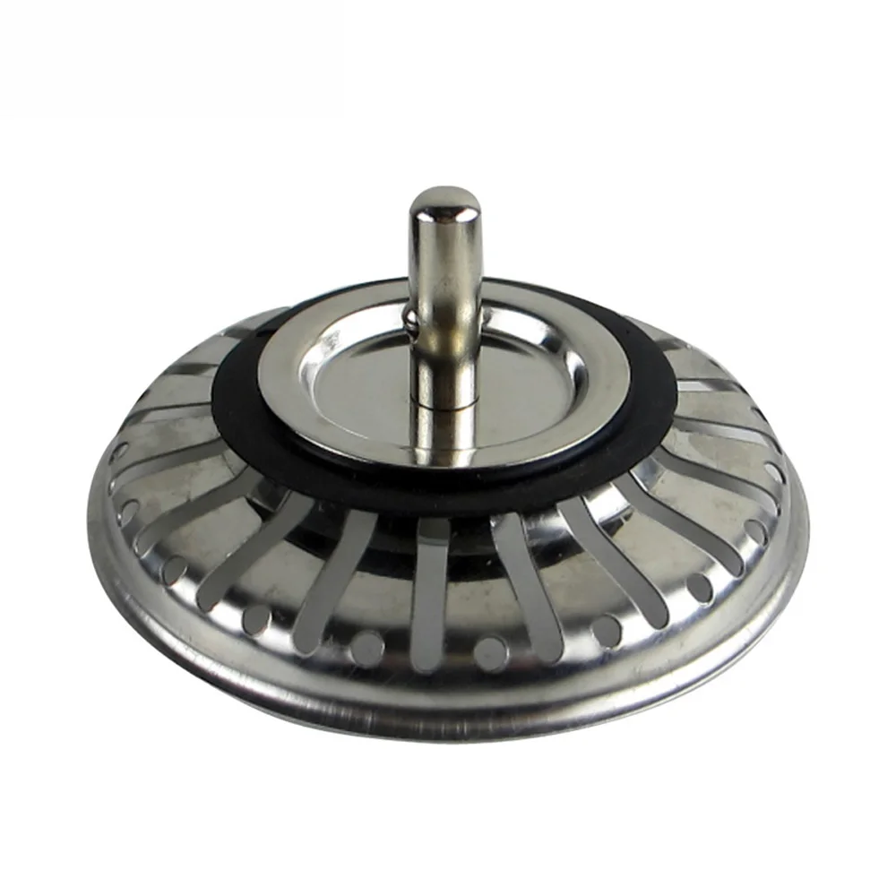 Talea Sink Drain Plug Stainless Steel Kitchen Sink Strainer Limbah Plug Food Filter Rubber Plug