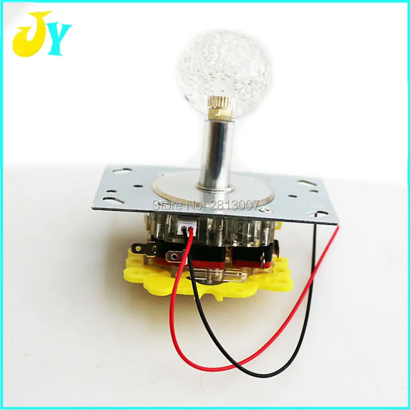 2 pcs LED Illuminated Joystick With Crystal Babble Top Ball and Microswitch-Arcade Parts For Arcade Machine