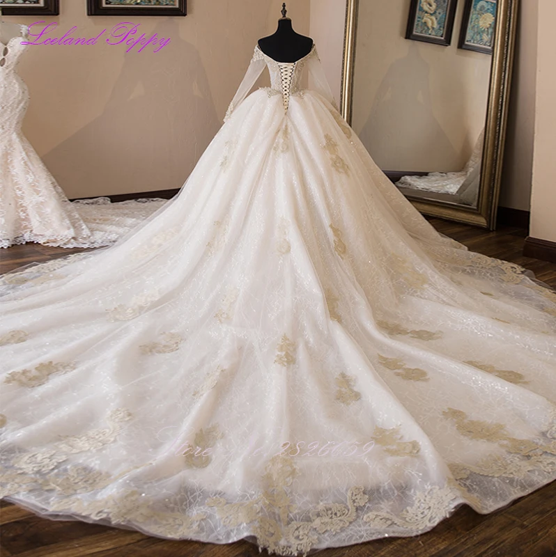 Lceland Poppy-vestido de novia personalizado con cuello barco, vestidos de novia de encaje, mangas largas, vestidos de novia con cuentas