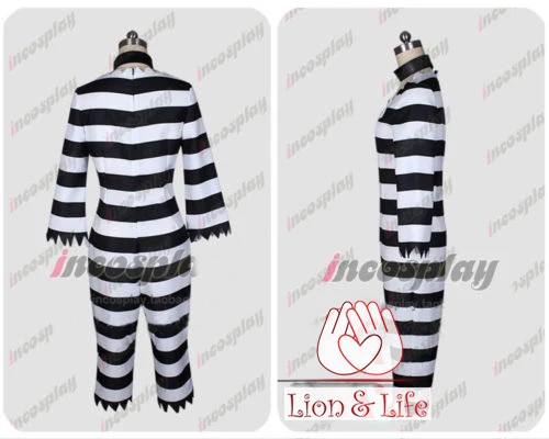 Nanbaka Jyugo No.15 Prison Clothes Cosplay Costume Full Set with Accessories