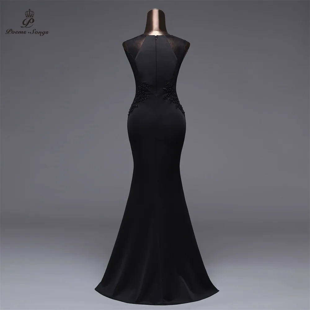 Poems Songs  New Simple Mermaid  Evening Dress prom gowns Formal  dress vestido de festa Elegant Vintage robe de soiree