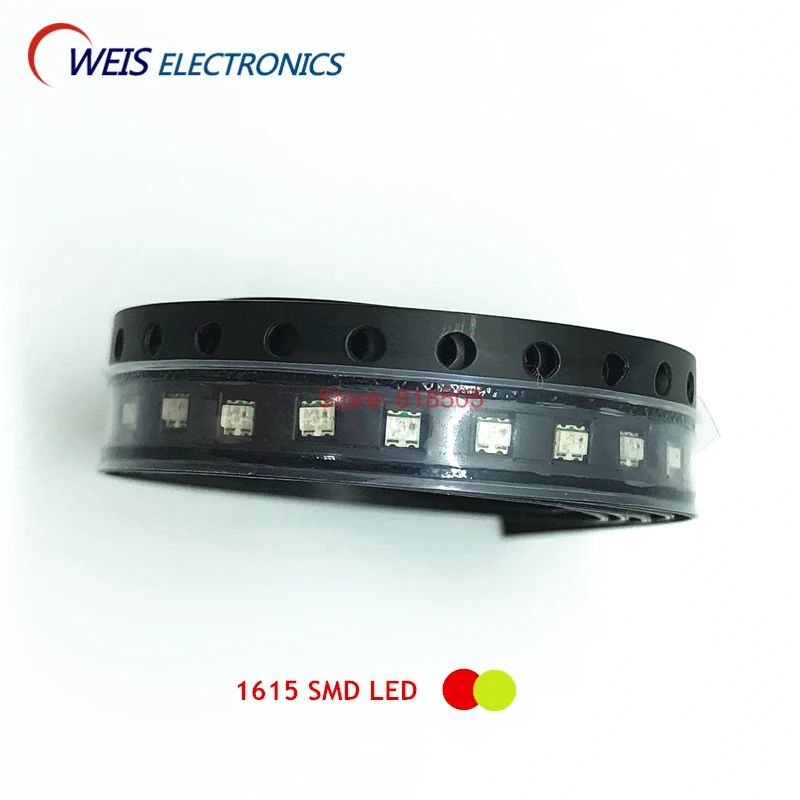 100PCS 1615 SMD LED Bicolor ( Red + Yellow Green ) 0603 Double Color LED 1.6*1.5MM 1.8-2.0V 20mA Free Shipping