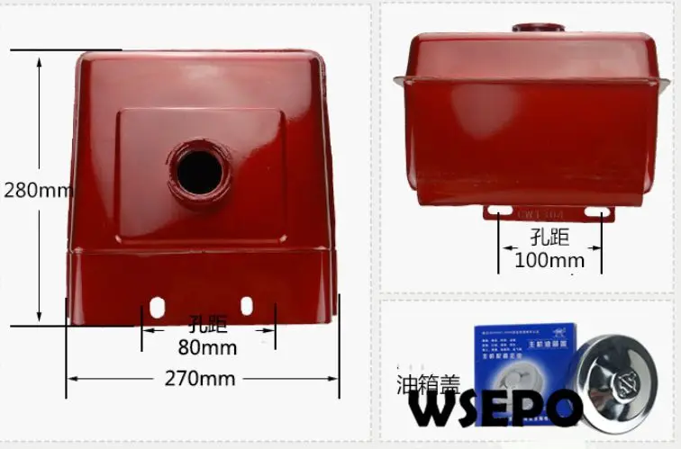 

OEM Quality! Diesel Fuel Tank Assy with Cap&Petcock for R185/R190 4 Stroke Small Water Cooled Diesel Engine