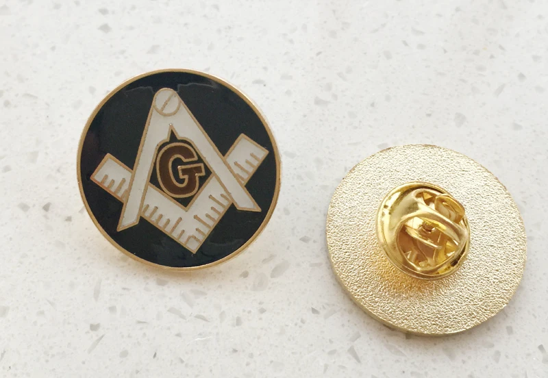 Custom Enamel With Epoxy Mason Lapel Pin Badge