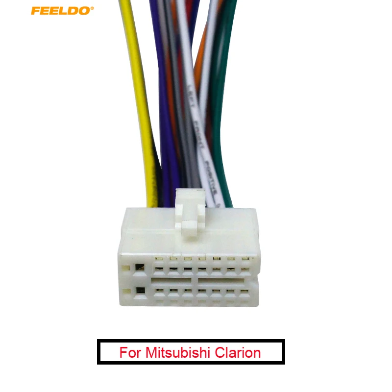 

FEELDO 1Pc Car Radio Stereo For Mitsubishi Galant Clarion 16pin Wire Harness Male Plug Cable Connector Adapter #AM1512