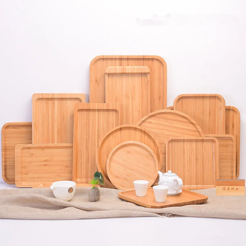 

Rectangular Bamboo Wood Pallet, Dried Fruit Plate, Household Tea Plate, Simple, Creative, Solid, Solid