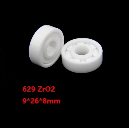 4pcs/10pcs 629 ZrO2 full Ceramic bearing 9x26x8mm Miniature Zirconia Ceramic deep groove ball bearings 9*26*8mm