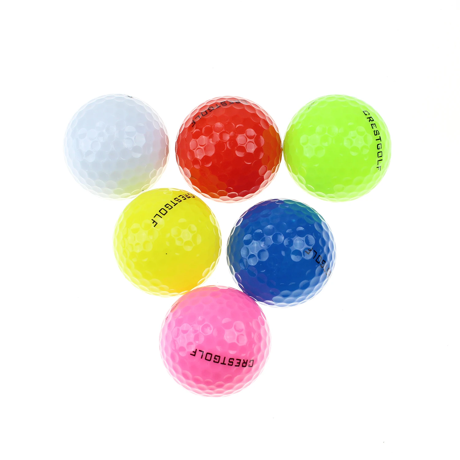 10 Pack Crestgolf Glow in The Dark Golf Balls for Night Light Up LED Golf Ball Six Colors for Your Choice