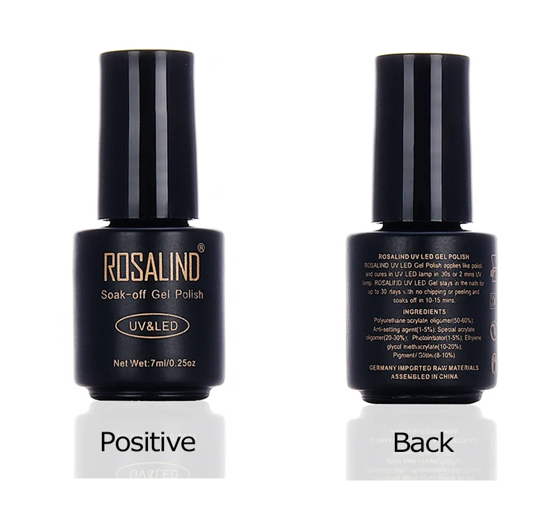 ROSALIND Primer Nail Gel 7ML Top Coat Soak-Off UV  Lacquer Gel Long-lasting Nail Polish