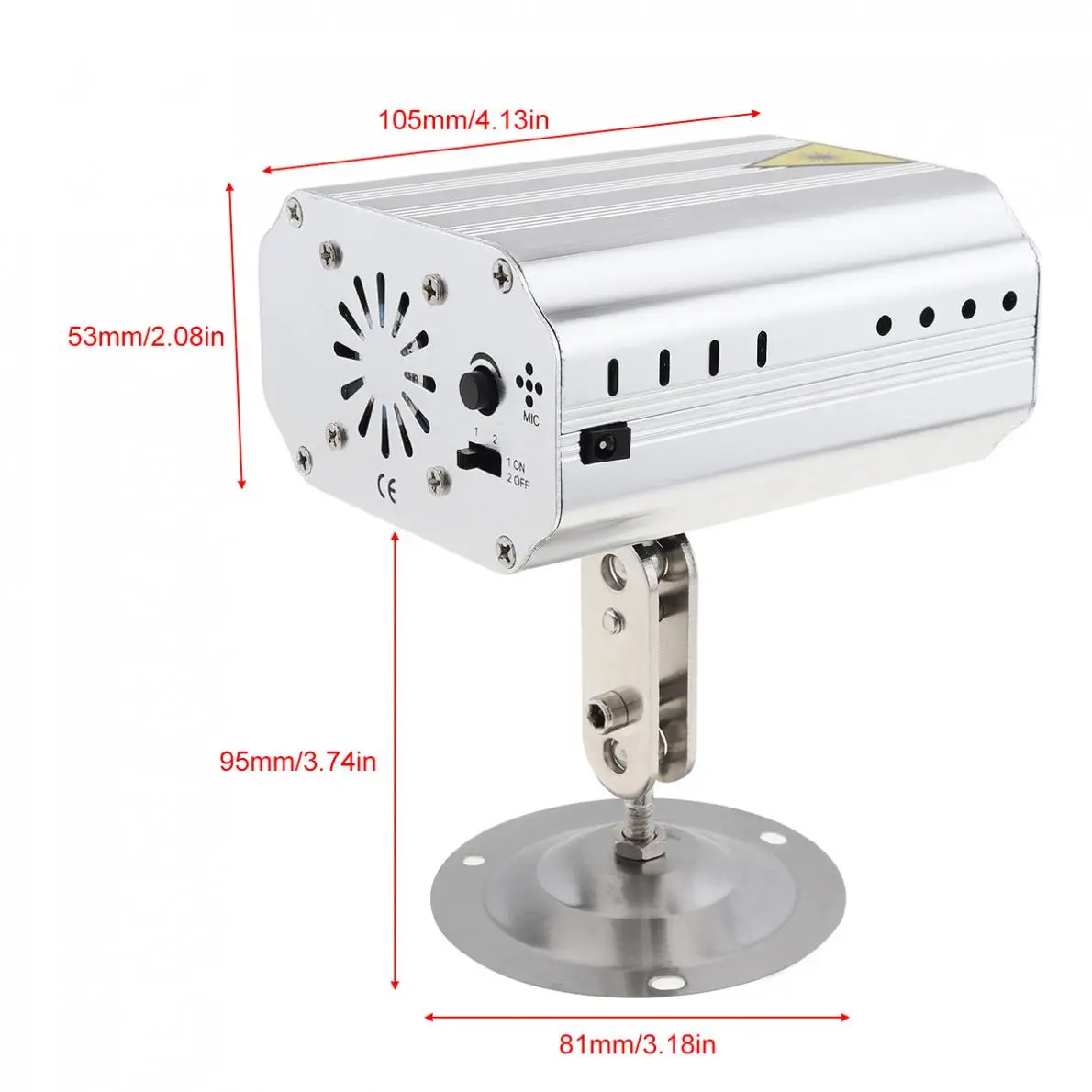 ثقب مزدوج التحكم الصوتي الموسيقى إيقاع ضوء فلاش LED جهاز عرض ليزر المرحلة DJ ديسكو ضوء مع جهاز التحكم عن بعد للنادي/الطرف