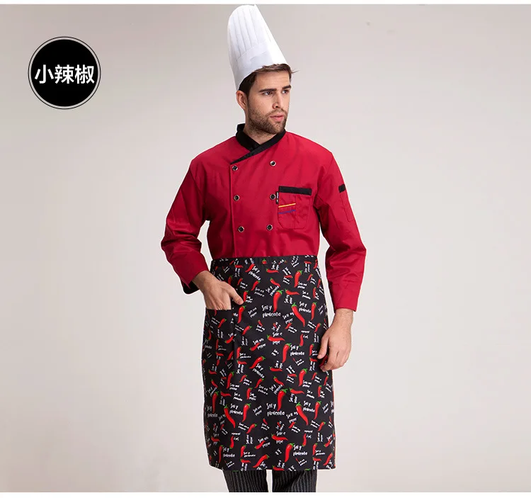 Chef Aprons ห้องครัว Waiters ผ้ากันเปื้อน Prons Pick สี